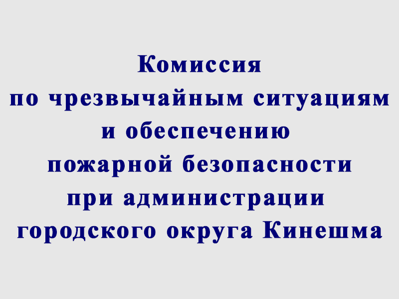 Очередное заседание комиссии по чрезвычайным ситуациям  и обеспечению пожарной безопасности  при администрации городского округа Кинешма.