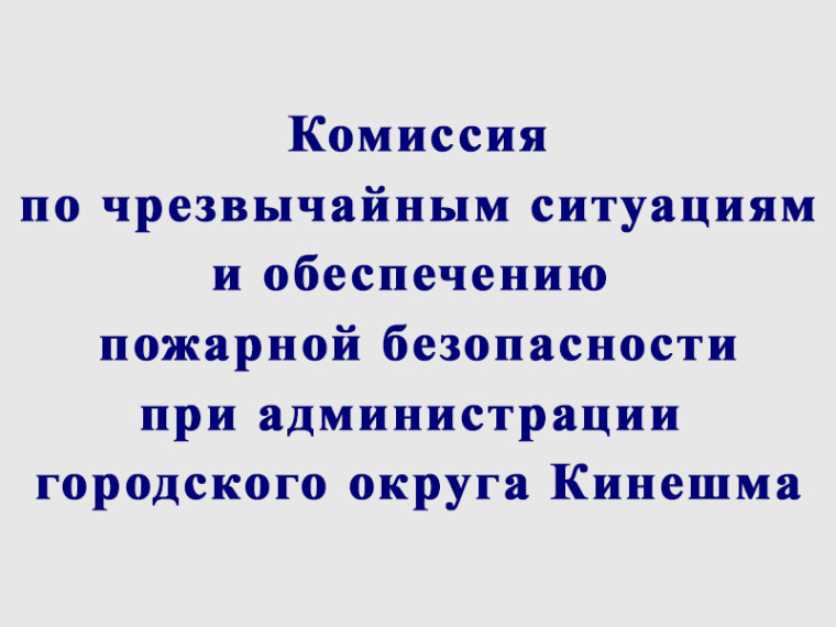 Очередное заседание комиссии по чрезвычайным ситуациям и обеспечению пожарной безопасности при администрации городского округа Кинешма. Очередное заседание комиссии по чрезвычайным ситуациям и обеспечению пожарной безопасности при администрации городского округа Кинешма.